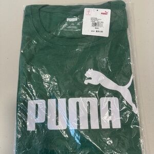 PUMA Elevated Essentials Men's Logo Tee Green Size XXL NWT